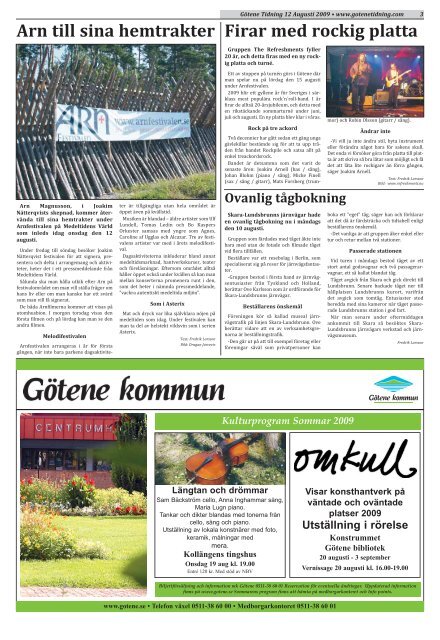 lokaltidningen - GÃ¶tene Tidning