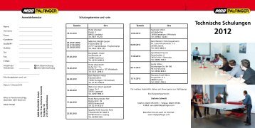 Technische Schulungen 2012 - Palfinger