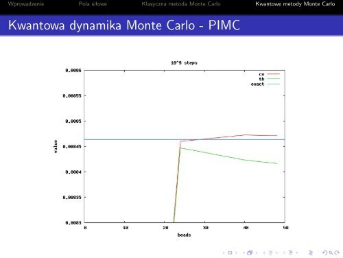 Modelowanie molekularne - metody Monte Carlo