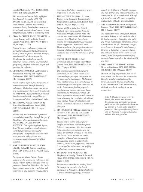 PDF - Christian Library Journal