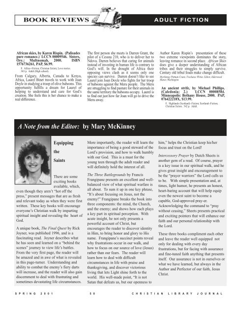 PDF - Christian Library Journal