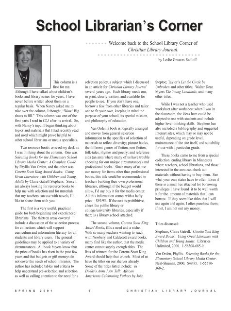PDF - Christian Library Journal
