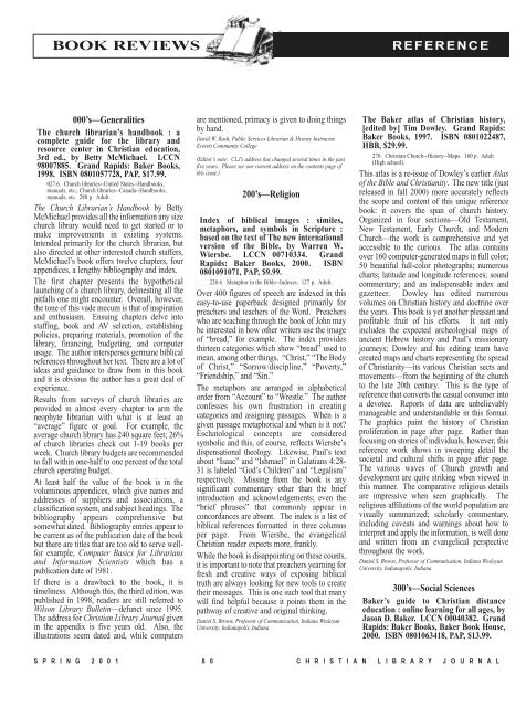PDF - Christian Library Journal
