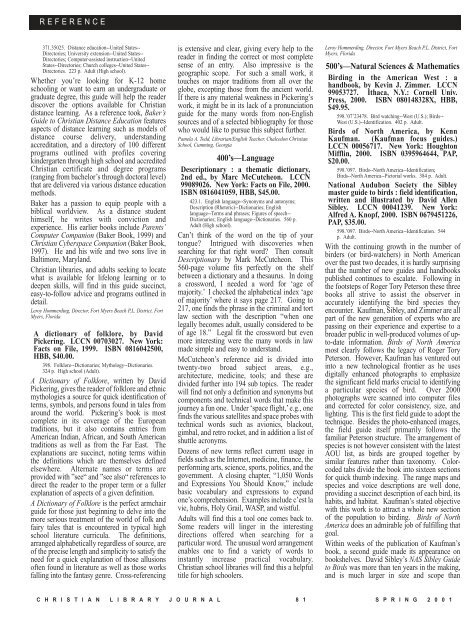 PDF - Christian Library Journal