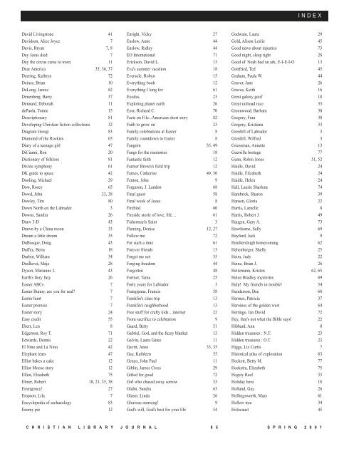 PDF - Christian Library Journal