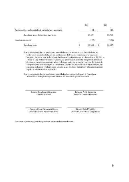 Reporte Anual que se presenta de acuerdo con las ... - Bancomer.com