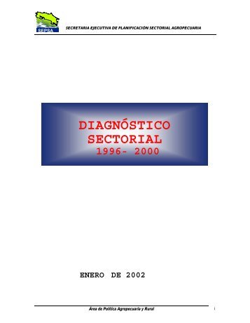 DIAGNOSTICO SECTORIAL 1996-2000 - Ministerio de Agricultura y ...