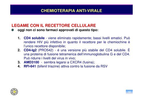 chemioterapia anti-virale - Sezione di Microbiologia