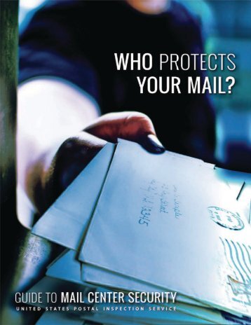 Publication 166 - Guide to Mail Center Security - USPS.com
