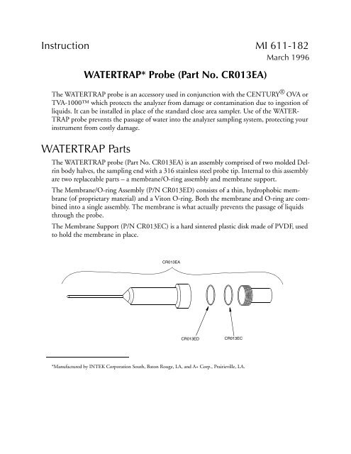 Thermo Scientific TVA-1000B Instruction Manual - Geotech ...