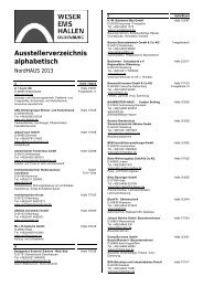 Ausstellerverzeichnis alphabetisch - Weser-Ems-Hallen Oldenburg