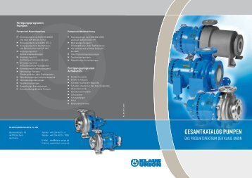 Magnetgekuppelte Kreiselpumpe SLM NV - Klaus Union