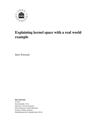 Explaining kernel space with a real world example - Department of ...