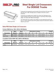 Steel Single Lid Crossovers For DODGE Trucks - Delta