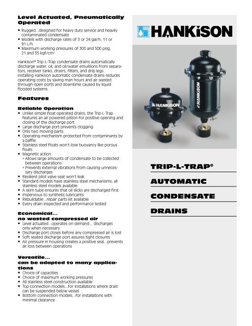 TRIP-L-TRAP® AUTOMATIC CONDENSATE DRAINS - InProcess