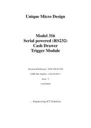 Model 316 User Manual - Unique Micro Design