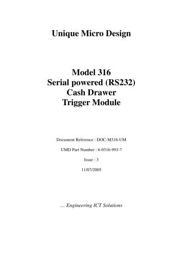 Model 316 User Manual - Unique Micro Design