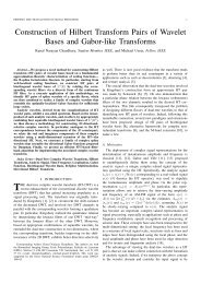 Construction of Hilbert Transform Pairs of Wavelet Bases and Gabor ...