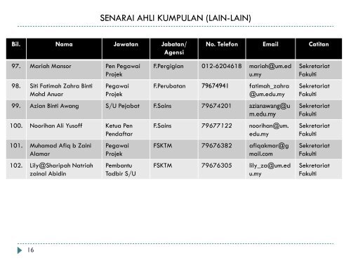 UM Final Power Point Presentation by Professor Dato - High Impact ...