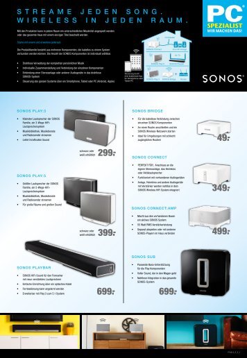 klicken um Sonos Flyer als PDF herunterzuladenâ¦ - PC Spezialist ...