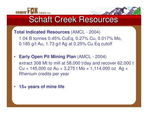 Copper Fox - Minerals North