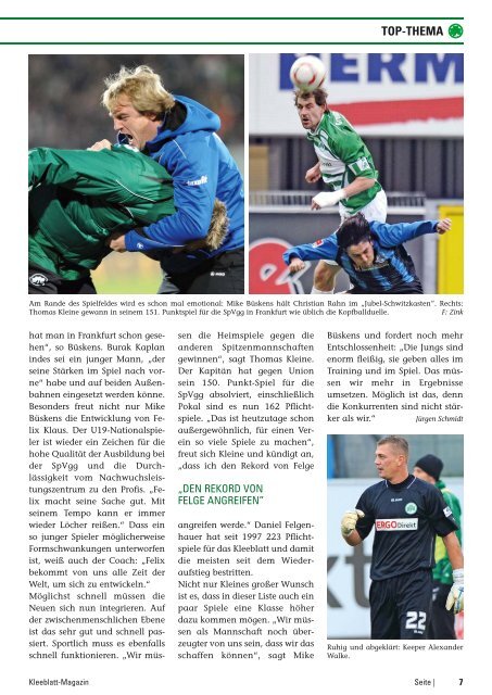 KLEEBLATTMAGAZIN - SpVgg Greuther Fürth