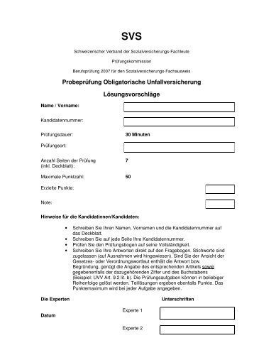 BPF 2007-Probeprüfung-UVG-Lösungen-2. Version