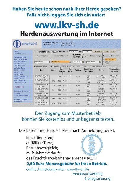 Landeskontrollverband Schleswig-Holstein eV - LKV/LKD