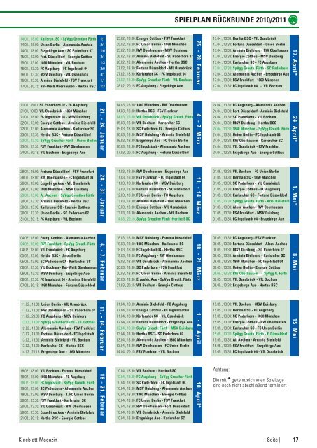 KLEEBLATTMAGAZIN - SpVgg Greuther Fürth