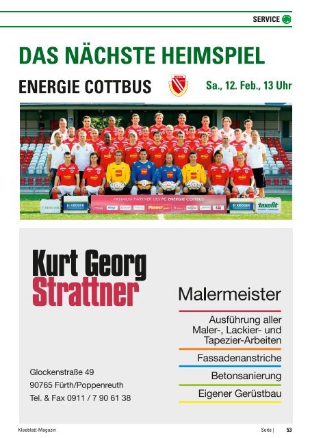 KLEEBLATTMAGAZIN - SpVgg Greuther Fürth