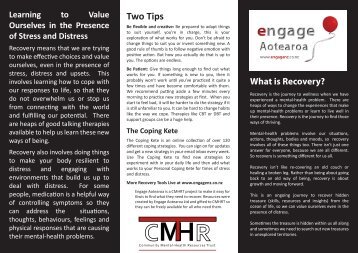 What is Recovery Info Brochure - Engage Aotearoa