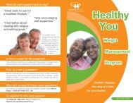 Healthy You Brochure - Hamilton Family Health Team