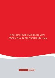 nachhaltigkeitsbericht von coca-cola in deutschland 2009 - Econsense