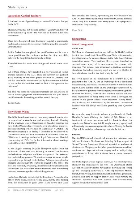 The Journal of Stomal Therapy Australia - Australian Association of ...