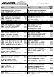 Preisliste 2010 - Knobloch-Jagd.de