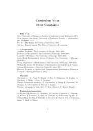 Curriculum Vitae Peter Constantin - People - University of Chicago