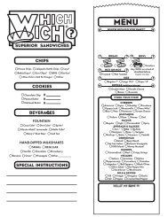 Which Wich Menu - Woodlands Online