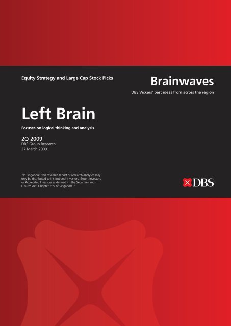 Left Brain - the DBS Vickers Securities Equities Research