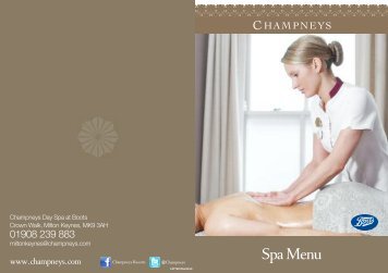 Download price list PDF - Champneys