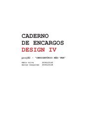 CADERNO DE ENCARGOS DESIGN IV proj#2