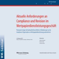 Aktuelle Anforderungen an Compliance und ... - WM Seminare