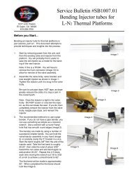 Bending Injector tubes for Thermal Platforms (SB1007.00)