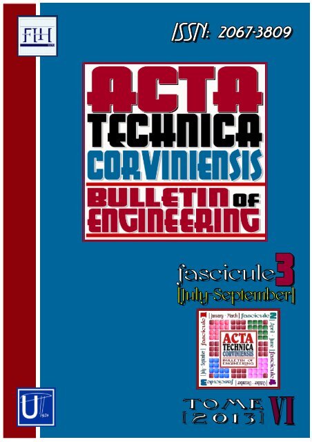 Aims & Scope - Acta Technica Corviniensis