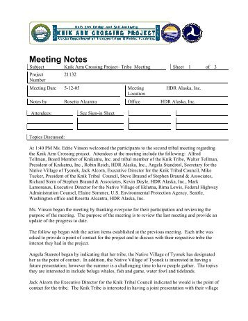 Meeting Notes - Knik Arm Bridge and Toll Authority
