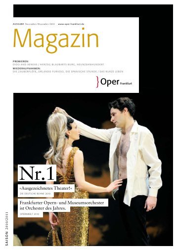 Opernmagazin November / Dezember 2010 - Oper Frankfurt