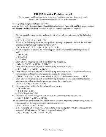 Practice Problem Set #1