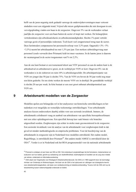 [PDF] De arbeidsmarkt van de zorgsector: data en modellen