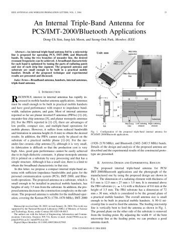 An internal triple-band antenna for PCS/IMT-2000/bluetooth ...