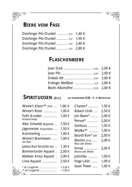 Speisekarte 12-06 - Hotel Herbers Ostfriesland