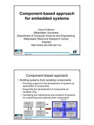 Component-based approach for embedded systems - Artes